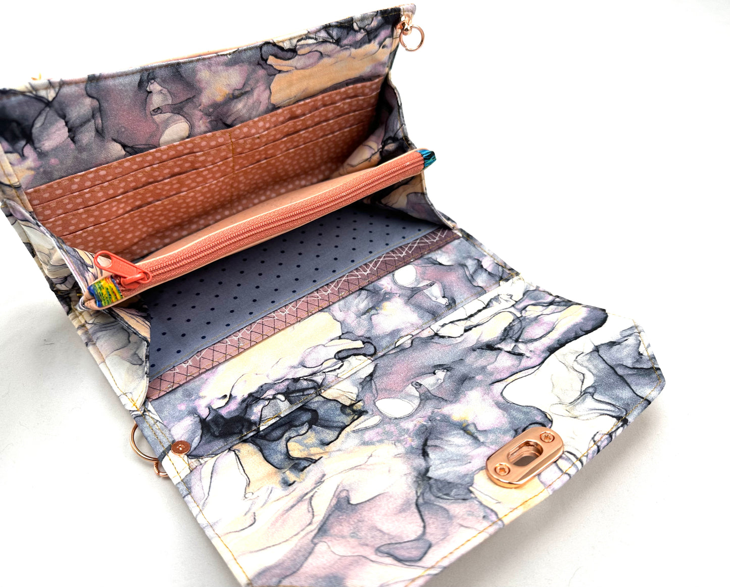 Madeline Wallet Crossbody- Pink