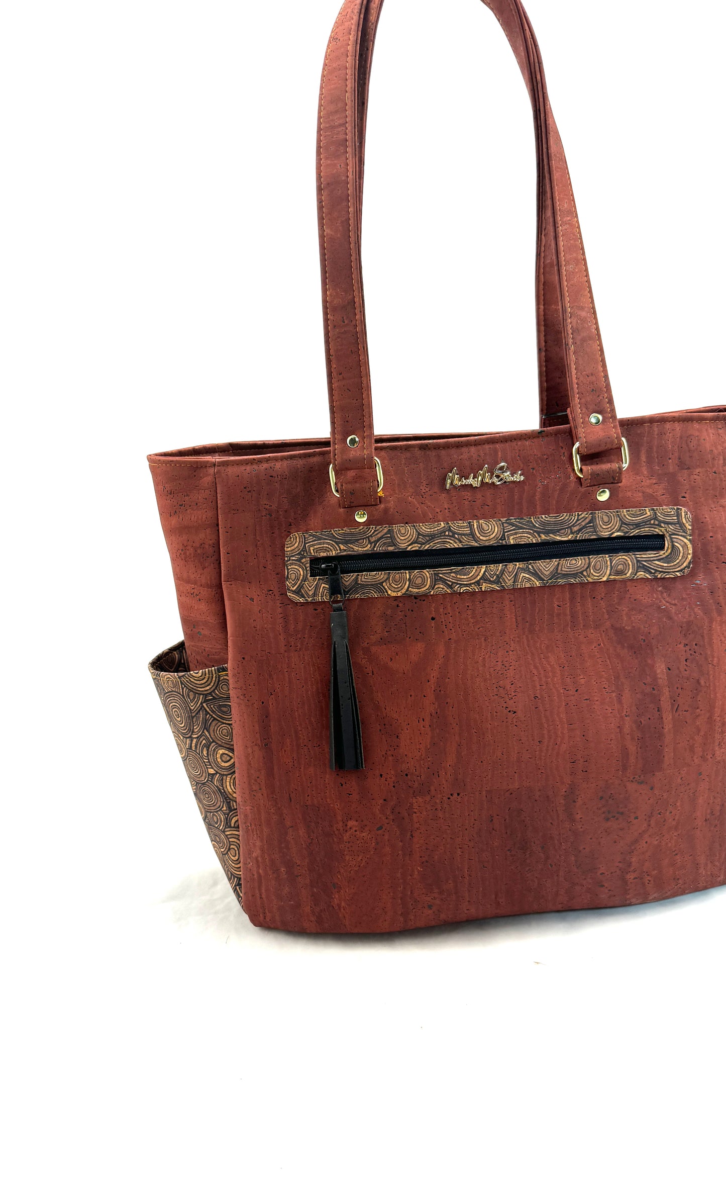 Temesha Large Tote- Brick Red