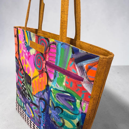 ART TOTE BAG MUSTARD