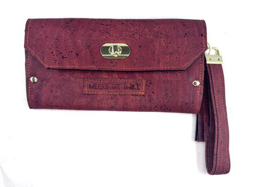 Franchescia  Slim Wallet- Brick Red