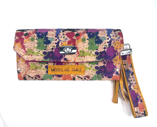 Franchescia Slim Wallet- Paint Splash