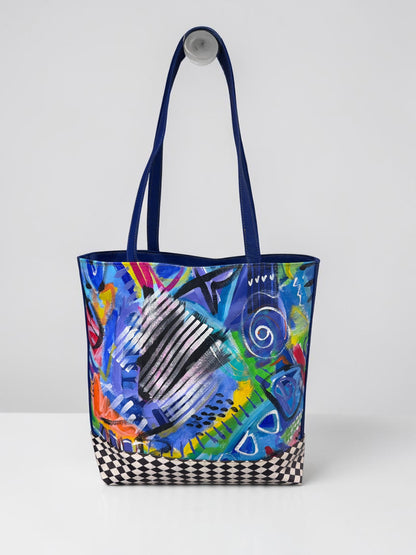 ART TOTE BAG BLUE