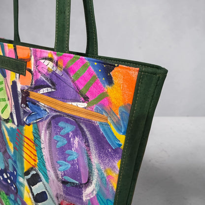 ART TOTE BAG GREEN