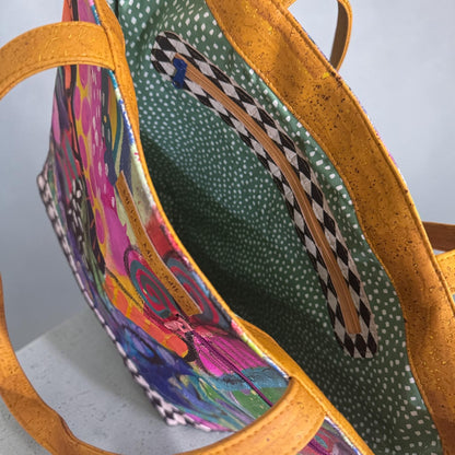 ART TOTE BAG MUSTARD