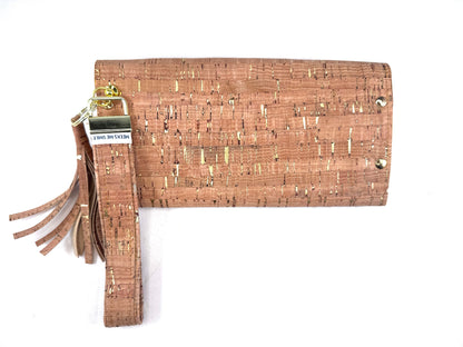 Franchescia Slim Wallet- Natural with Gold