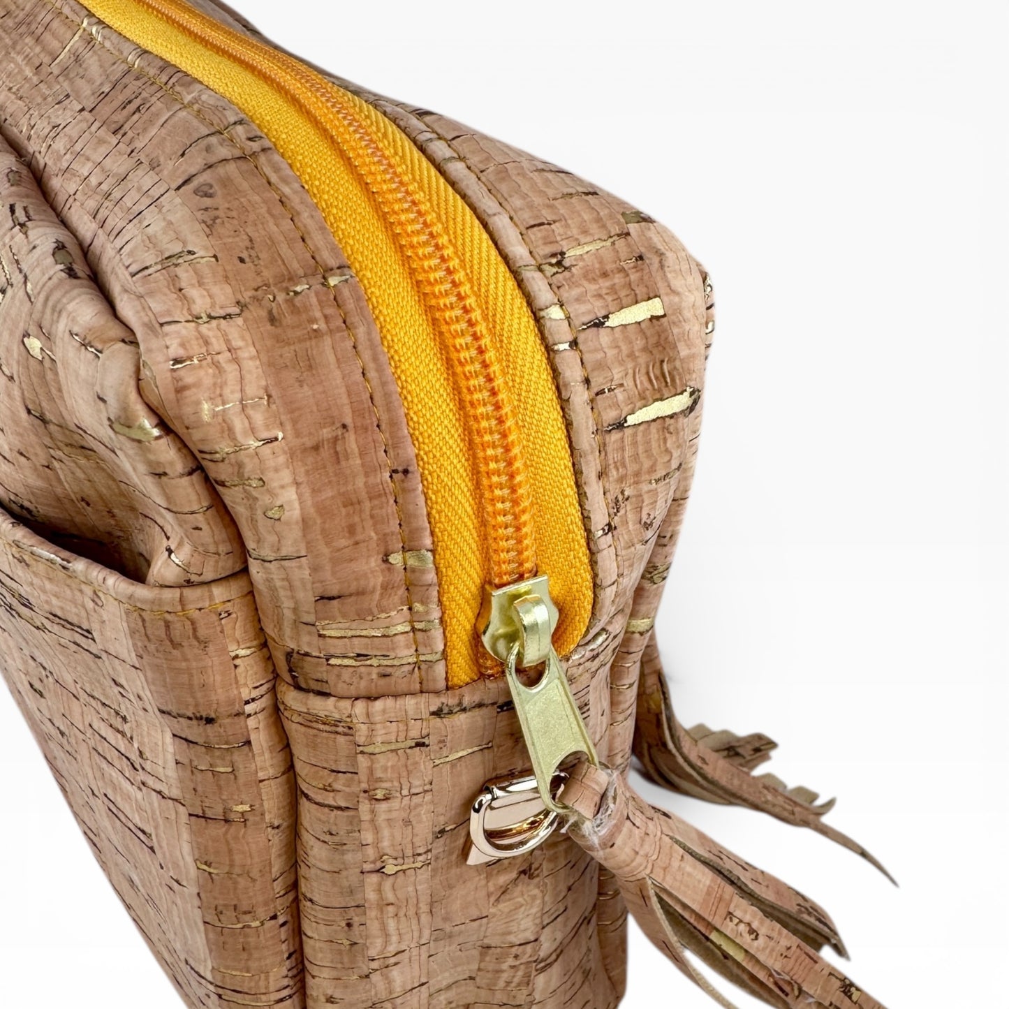 Nika Crossbody- Natural with Gold