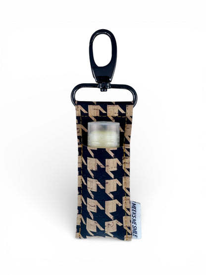 Lip Balm Holder- Houndstooth