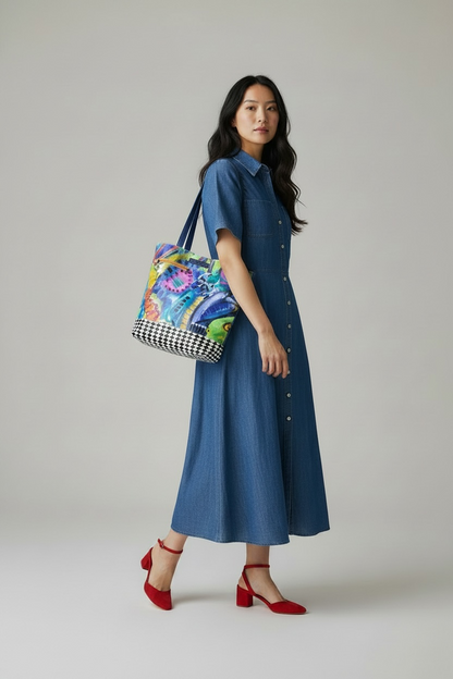 ART TOTE BAG GREEN