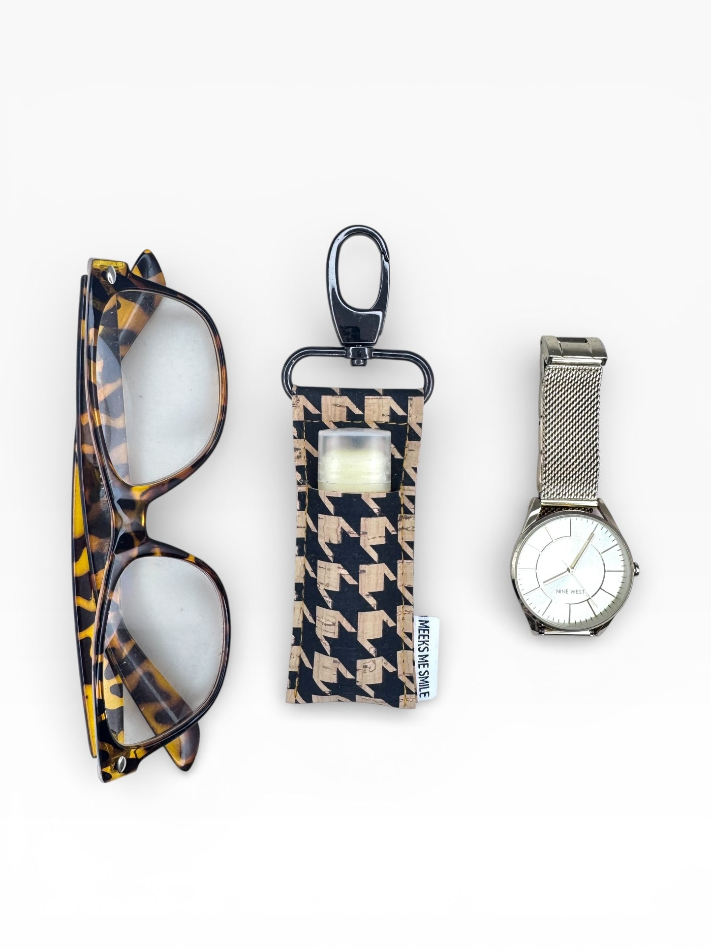 Lip Balm Holder- Houndstooth